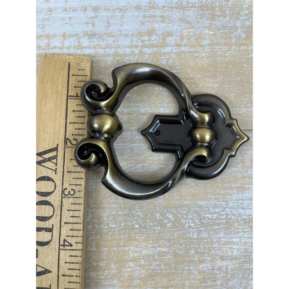 6 VTG Amerock Cortina Antique English 3 3/8" Ring Pull Knob BP-239-AE NOS - Picture 4 of 7